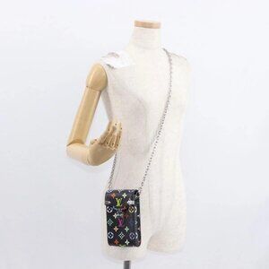 LOUIS VUITTON Monogram Multicolor Phone Pouch Metis Black M14098 Auth 152288SM